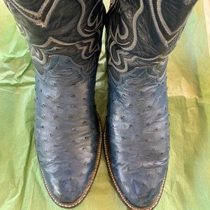 Nice! Size 12 D Ostrich Skin Cowboy Boots!
